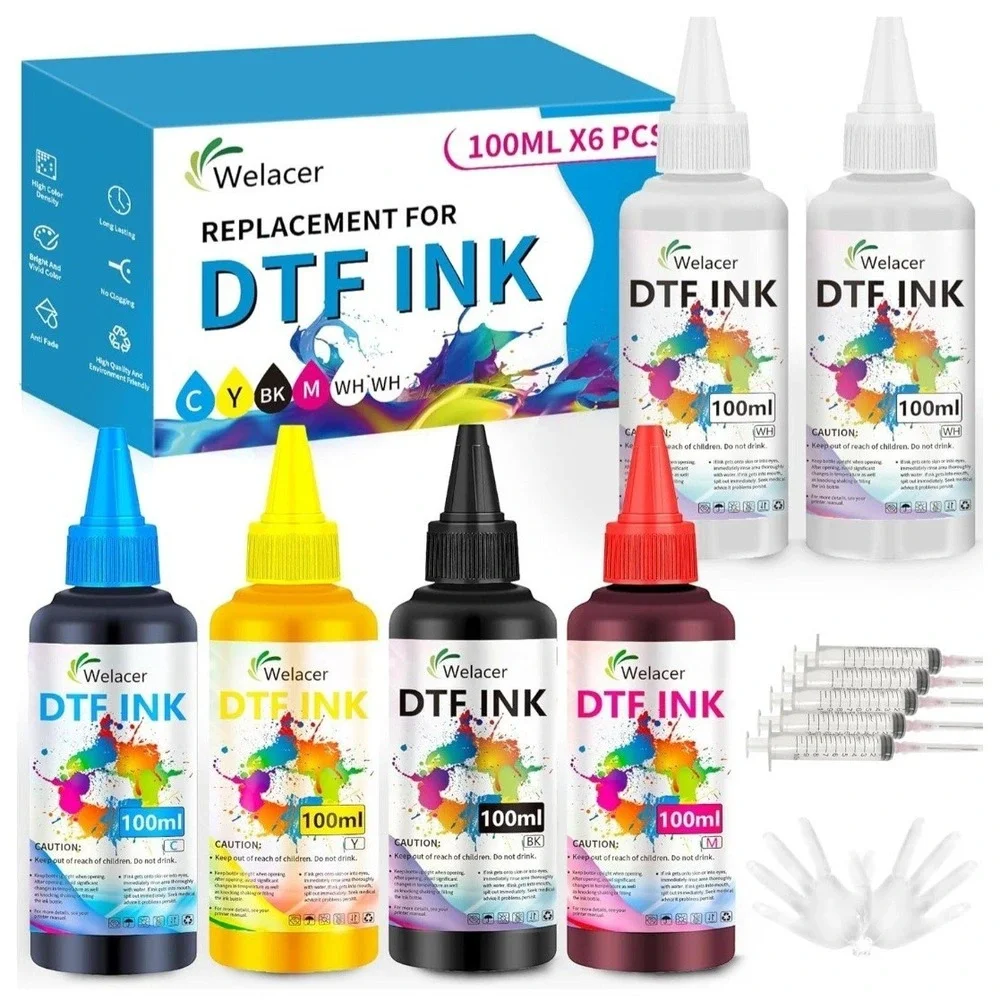 DTF Ink For ET-8550 ET-2850 L1800 R1390 I3200 XP600 Heat Transfer Refill Kit